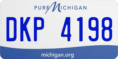 MI license plate DKP4198