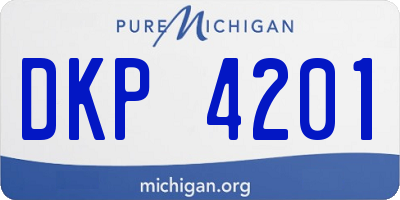 MI license plate DKP4201