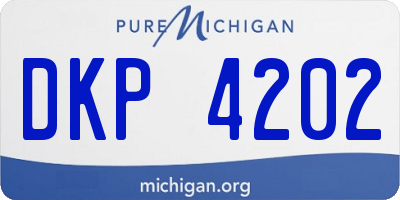 MI license plate DKP4202