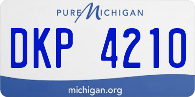 MI license plate DKP4210