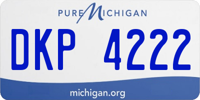 MI license plate DKP4222