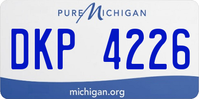 MI license plate DKP4226