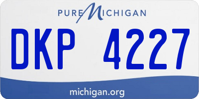 MI license plate DKP4227