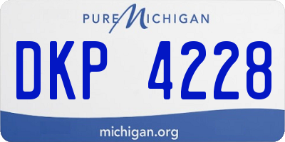 MI license plate DKP4228