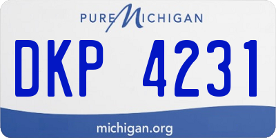 MI license plate DKP4231