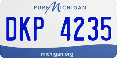 MI license plate DKP4235