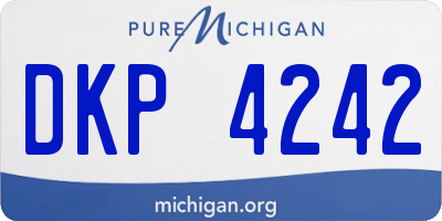 MI license plate DKP4242