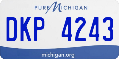MI license plate DKP4243