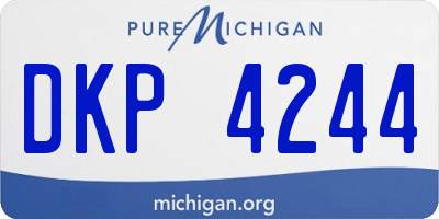 MI license plate DKP4244