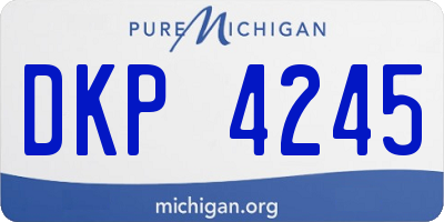 MI license plate DKP4245