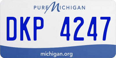 MI license plate DKP4247