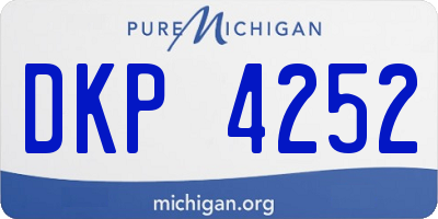 MI license plate DKP4252