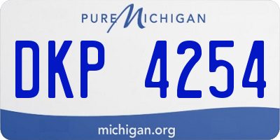MI license plate DKP4254