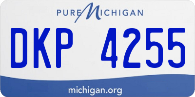 MI license plate DKP4255