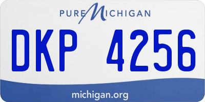 MI license plate DKP4256