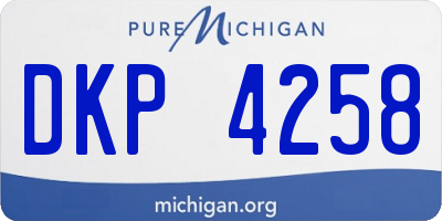 MI license plate DKP4258
