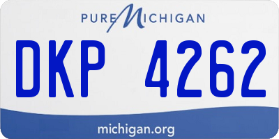 MI license plate DKP4262