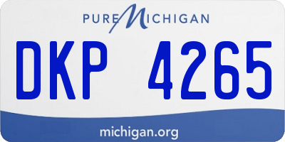 MI license plate DKP4265