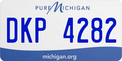 MI license plate DKP4282
