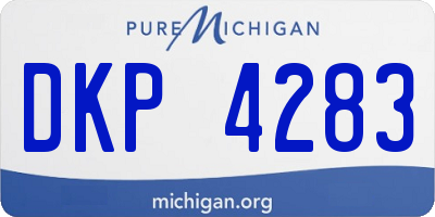 MI license plate DKP4283