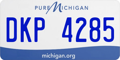 MI license plate DKP4285