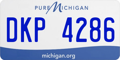 MI license plate DKP4286
