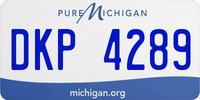 MI license plate DKP4289