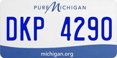 MI license plate DKP4290