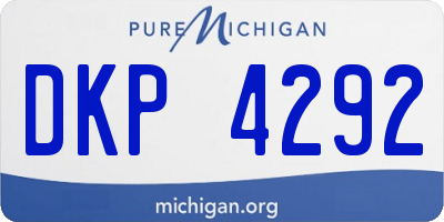 MI license plate DKP4292