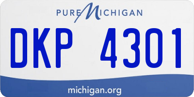 MI license plate DKP4301