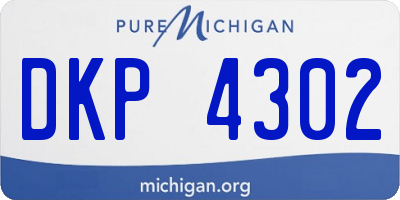MI license plate DKP4302