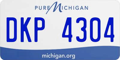 MI license plate DKP4304