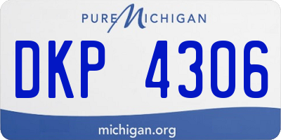 MI license plate DKP4306