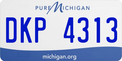 MI license plate DKP4313