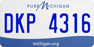 MI license plate DKP4316