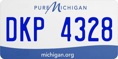 MI license plate DKP4328