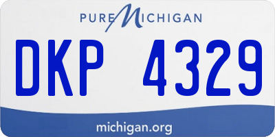 MI license plate DKP4329