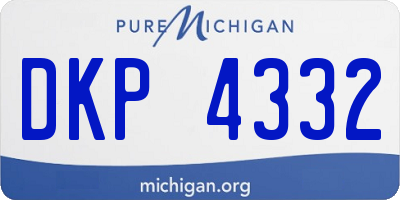 MI license plate DKP4332