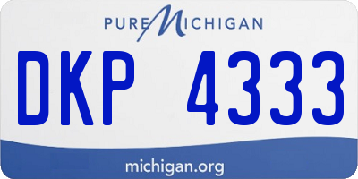 MI license plate DKP4333