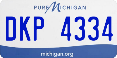 MI license plate DKP4334