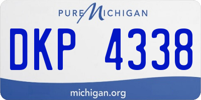 MI license plate DKP4338