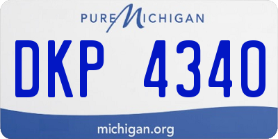 MI license plate DKP4340