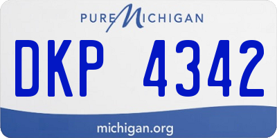 MI license plate DKP4342