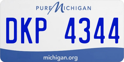 MI license plate DKP4344