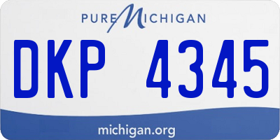 MI license plate DKP4345