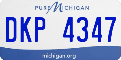 MI license plate DKP4347