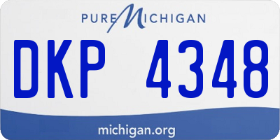 MI license plate DKP4348