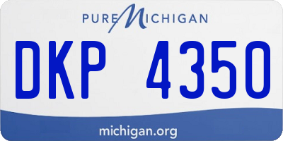 MI license plate DKP4350