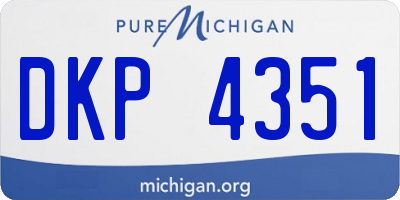 MI license plate DKP4351