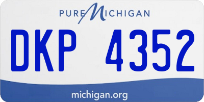 MI license plate DKP4352